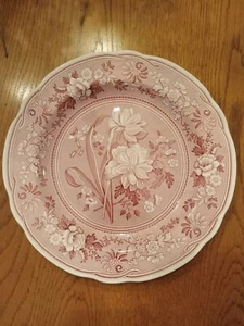 Vintage Spode Archive Collection Red Transferware “Botanical" Plate - Picture 1 of 2