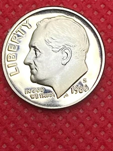 1986-S Roosevelt Groschen Edelsteinqualität aus PP - Bild 1 von 4