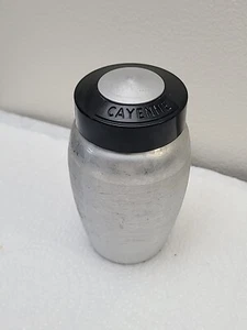 CAYENNE -  Vintage KROMEX Spun Aluminum Barrel Spice Shaker  4"- SEE DESCRIPTION - Picture 1 of 7
