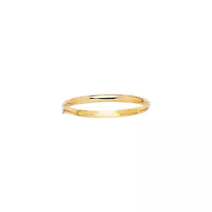 14K Yellow Gold 5.5" Polished Children's Bangle Bracelet Fine Jewelry - Picture 1 of 1
