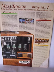Amplificador de Guitarra Mesa Boogie 1983 Anuncio Impreso Vintage Sala de Música Hombre Cueva - Imagen 1 de 1