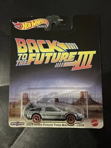 Hot Wheels FLD25 1:64 Back To The Future III Time Machine 1955 - Silver (HCP22) - Picture 1 of 5