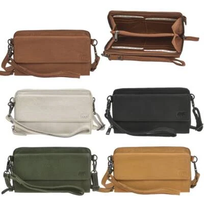 Bear Design Handytasche zum Umhängen Leder mit Geldbörse "Lilian"