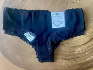 H&M Divided Cheeky Hipsters. 3 Pack Black Briefs Panties. Women’s Size 10. NWT. - Picture 1 of 7