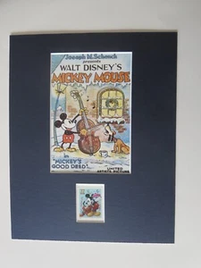Walt Disney's Mickey Mouse and Pluto in "Mickey's Good Deed" & their own Stamp - Picture 1 of 1