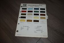 1974 Plymouth paint chip sheet 