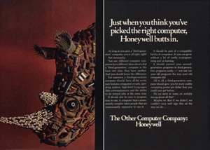 1968 Honeywell: Right Computer Butts In Vintage Print Ad - Picture 1 of 1