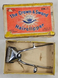 The Crown & Sword Hair Clipper Trimmer Vintage Solingen With Original Box - Picture 1 of 11