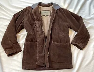 Rare Express Vintage 90s Corduroy Coat Brown Oversized Garantie de Qualite XS - Picture 1 of 11