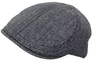 Brooklyn Hat Co Park Slope Wool Herringbone Ivy Cap Halo Newsboy Driver Hat - Picture 1 of 4