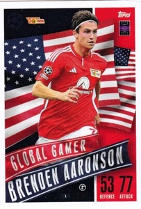 Topps Match Attax Champions League Extra 23/24 Global Gamer 208 Brenden Aaronson - Picture 1 of 1