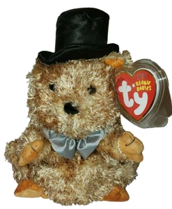 Ty Beanie Baby - PUNXSUTAWN-E PHIL 2008 Groundhog (Internet Exclusive) 6" MWMTs - Picture 1 of 7