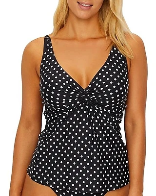 Camiseta de natación Sunsets NEGRO/BLANCO DOT Forever con aros Tankini, EE. UU. 36D/38C Foto 1 de 4