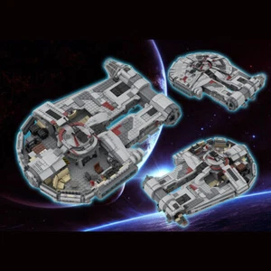 Juego de bloques de construcción de nave espacial de carga sin usar, ladrillos modelo de carguero de ciencia ficción juguete regalo - Imagen 1 de 7