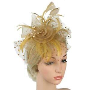 Feather Hair Fascinator Alice Headband Clip Ladies Day Wedding Royal Ascot Races