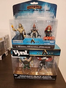 lote de 2 Funko Hero Serie Mundial 8 Aquaman Target & Vynl Manta Negra - Imagen 1 de 5