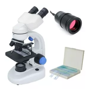 Microscopio biologico binoculare con fotocamera USB 2000X microscopio digitale invertito - Foto 1 di 13