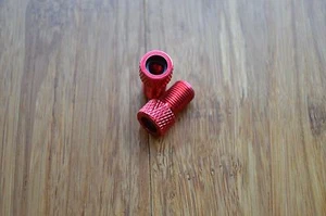 Alloy 2-PC Presta to Schrader Valve Adapters in Color -RED - Picture 1 of 1