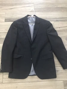 DOCKERS Battery Street Men's Suit Separate Jacket Trim Fit 40R Charcoal Wool - Picture 1 of 3
