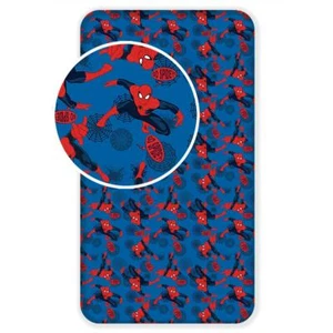 Lenzuola singola Spiderman 100% cotone biancheria da letto supereroe per bambini blu - Foto 1 di 1