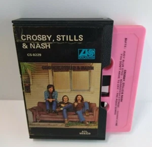 Crosby Stills & Nash Cassette Tape Album 1969 Vintage M58229 Pink Color Rare - Picture 1 of 6