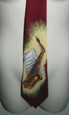 Saxofón Notas Musicales Partitura Instrumento E. Graziano Corbata Hombre 57" Largo Foto 1 de 4