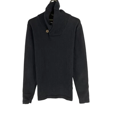 Springfield Herren Marineblau Hoher Kragen Pullover Sweatshirt GRÖSSE S - Bild 1 von 4