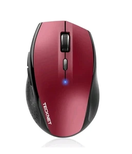 TECKNET Bluetooth Mouse, 3200DPI Wireless Mouse Red Colour Model (EWM01308) - Picture 1 of 8