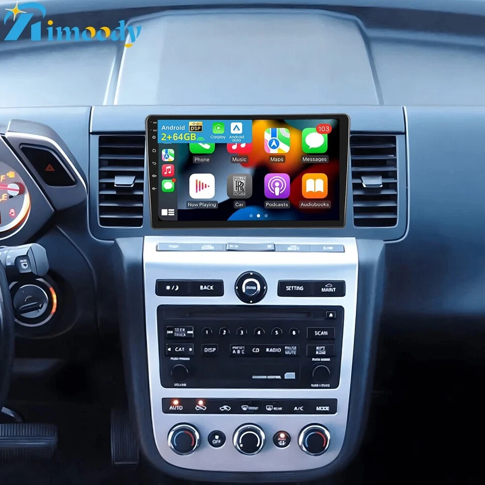 Radio estéreo para automóvil Nissan Murano 2004-2008 Android 15 GPS NAVEGACIÓN WIFI BT Carplay Foto 1 de 4