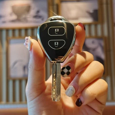 2pcs car key fob cover case for Toyota Camry Corolla Reiz RAV4 Prado Vios shells - Image 1 of 3