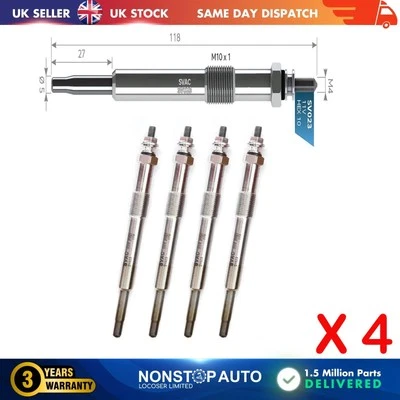 4X Glow Plugs For FORD C-Max Focus I II Galaxy II Kuga I Mondeo IV S-Max  - Image 1 of 4