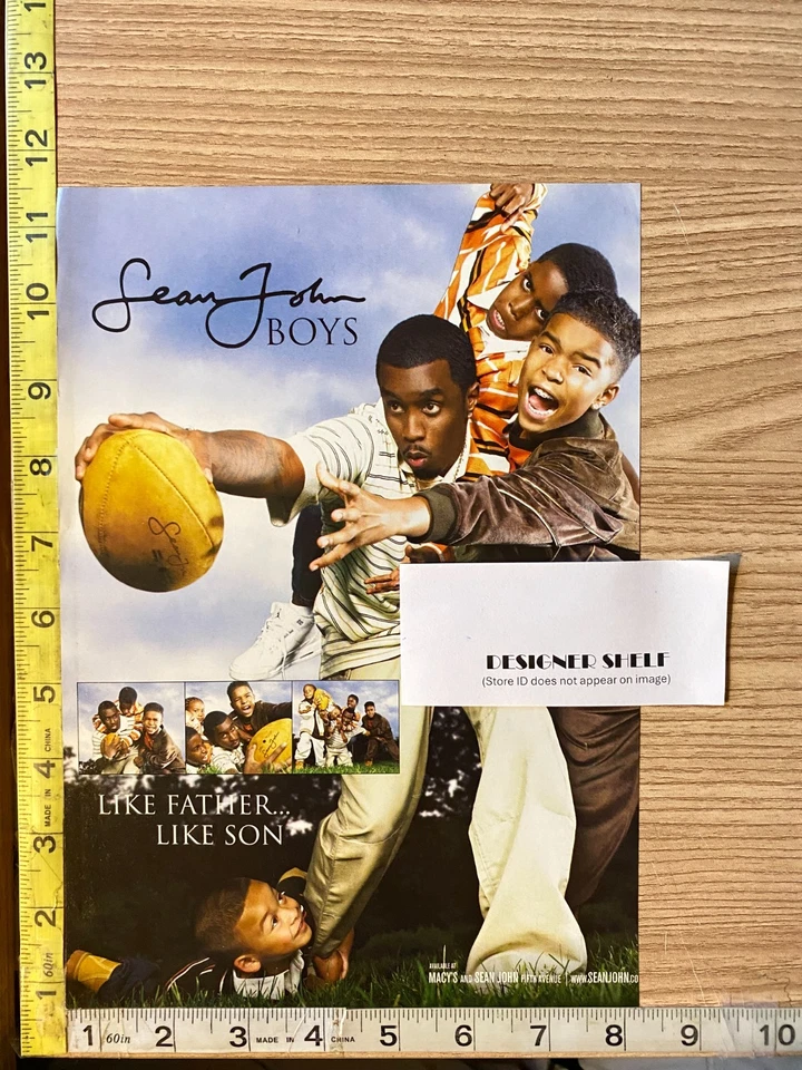 Sean Combs & Children For Sean John Fashions 2007  Magazine Print Advertisement - Image 1 of 1