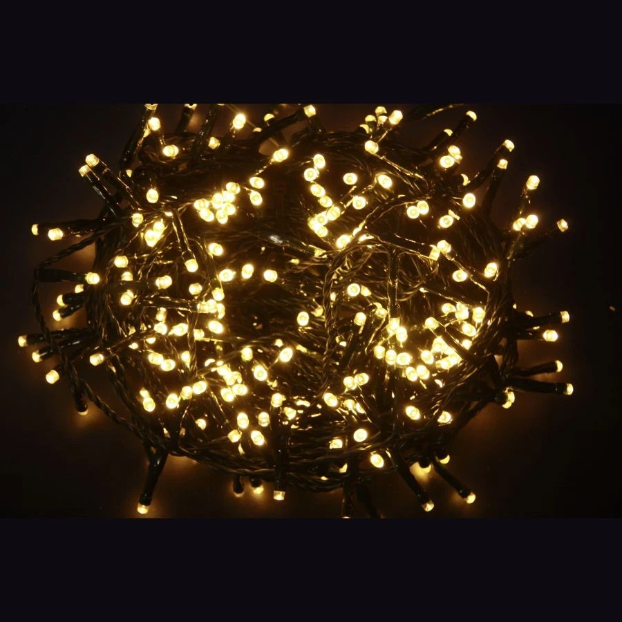 LUCI DI NATALE 100 LED BIANCO CALDO ESTERNO E INTERNO CON GIOCHI DI LUCE 4M - Immagine 1 di 1