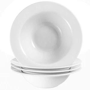Wareland Pasta Bowls Set of 4, 22 oz Ceramic Soup Bowls, White Cereal Bowls, ... - Picture 1 of 9