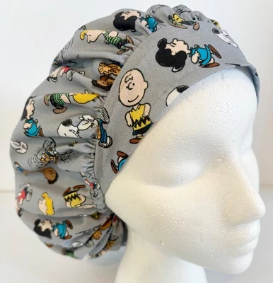 Snoopy Peanuts Print Size Medium Medical Bouffant Scrub Cap Surgery Hat - Image 1 of 4