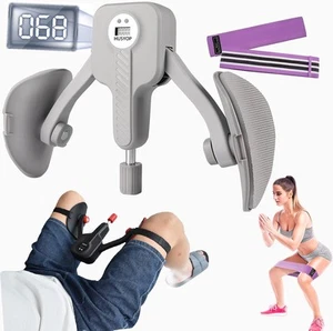Thigh Master 0-110 lbs Adjustable Resistance Inner Exerciser, Gray - Picture 1 of 6