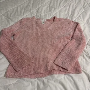 CHAUS großer rosa Pullover Gr. Large 90% Nylon/ 10% Elasthan/ weich/ Langarm - Bild 1 von 7