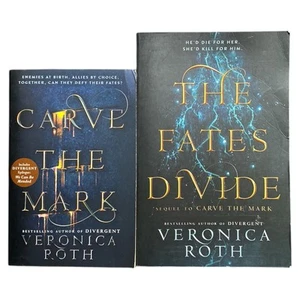 Carve The Mark Series Veronica Roth 2 Book Set YA Sci-Fi Fantasy Dystopian Lot - Picture 1 of 6