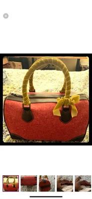 Vintage J. Bolso de mano Crew de tweed y terciopelo Foto 1 de 4