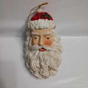 Adorno de cerámica vintage cabeza de Papá Noel - Imagen 1 de 6