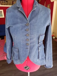 Jeansjacke im Frackstil, Rundholz Black Label M - Bild 1 von 3