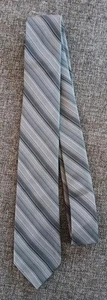 Tie 70s 80s 90s Y2K New Vintage Stock J F J Ferrar Gray Black 59 Inches - Picture 1 of 5