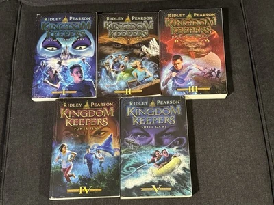 Lot x4 Disney Kingdom Keepers Ridley Pearson Books 1 2 3 4 5 Paperback EUC - Image 1 of 4