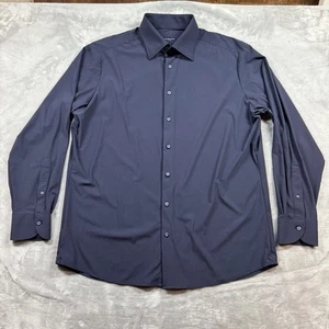 Proper Cloth Performance Button Down Navy Career Dress Shirt Stretch Mens XL - Picture 1 of 9