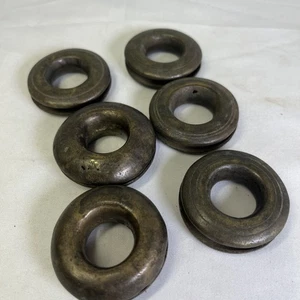Antique Asian Bronze Thumb Finger Meditation Bells Lot Of 6 - Picture 1 of 11