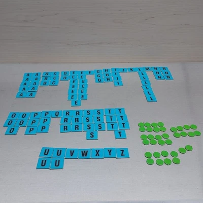 1982 Scrabble For Juniors 5th Edition Board Game Lot Letter Tiles & Dots Only - Image 1 of 4