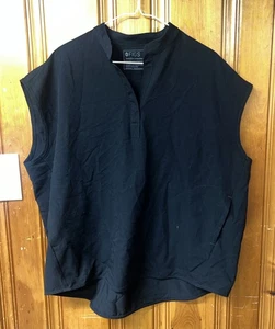 Blusa Médica FIGS Talla XL Para Mujer Técnica Sin Mangas Negra Enfermera Médica  - Imagen 1 de 3