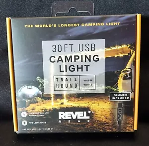 30ft USB Camping Light Warm White 100 Led Lights Waterproof REVEL GEAR - Picture 1 of 2