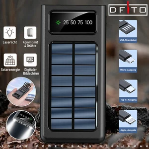 Super 900000mAh 4 USB Portable Charger Solar Power Bank Portable for Cell Phone - Picture 1 of 12