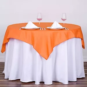 SQUARE 54 x 54 inch POLYESTER TABLECLOTH Wedding Linens Decorations Wholesale - Picture 1 of 227